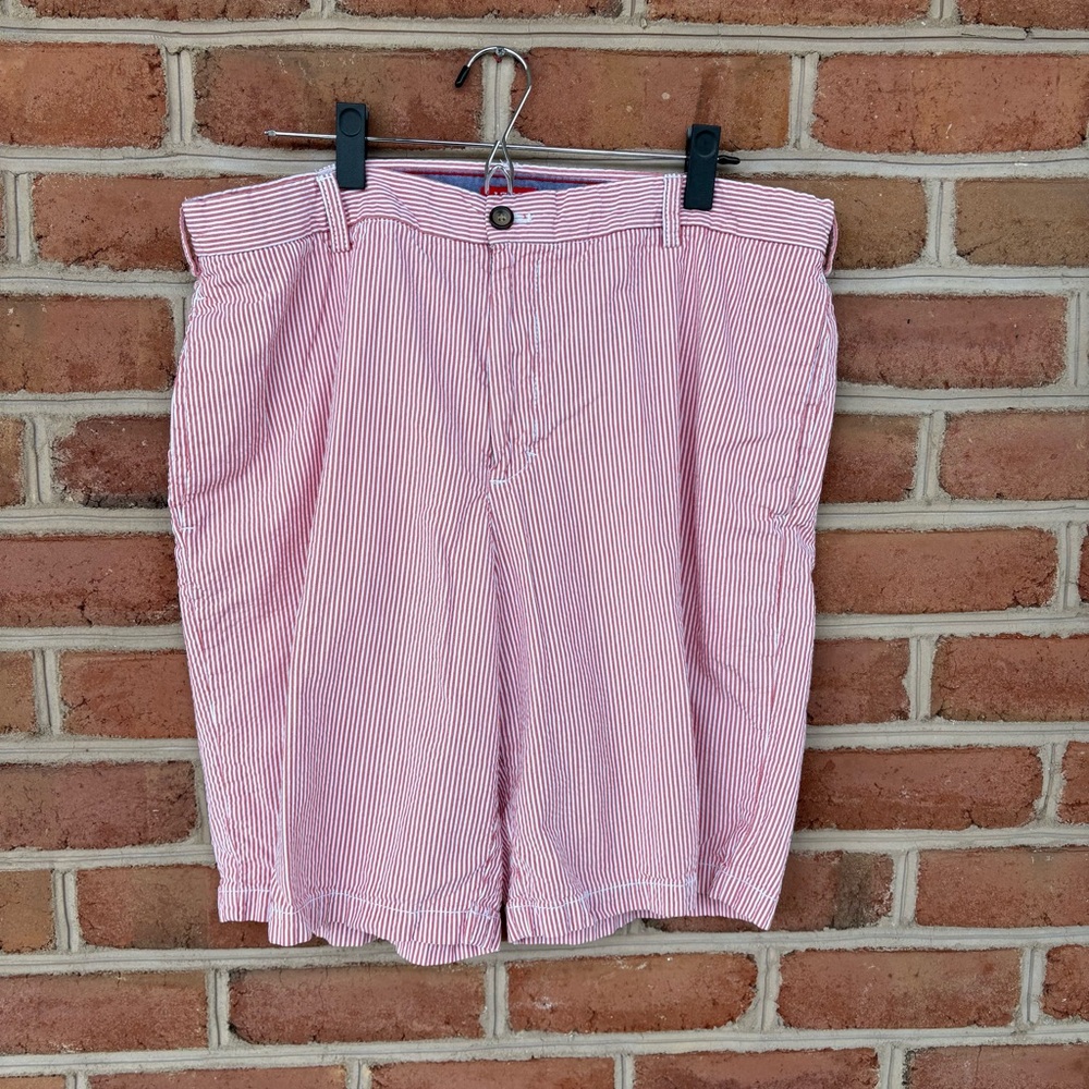Izod Red/Pink and White Striped Men's Shorts